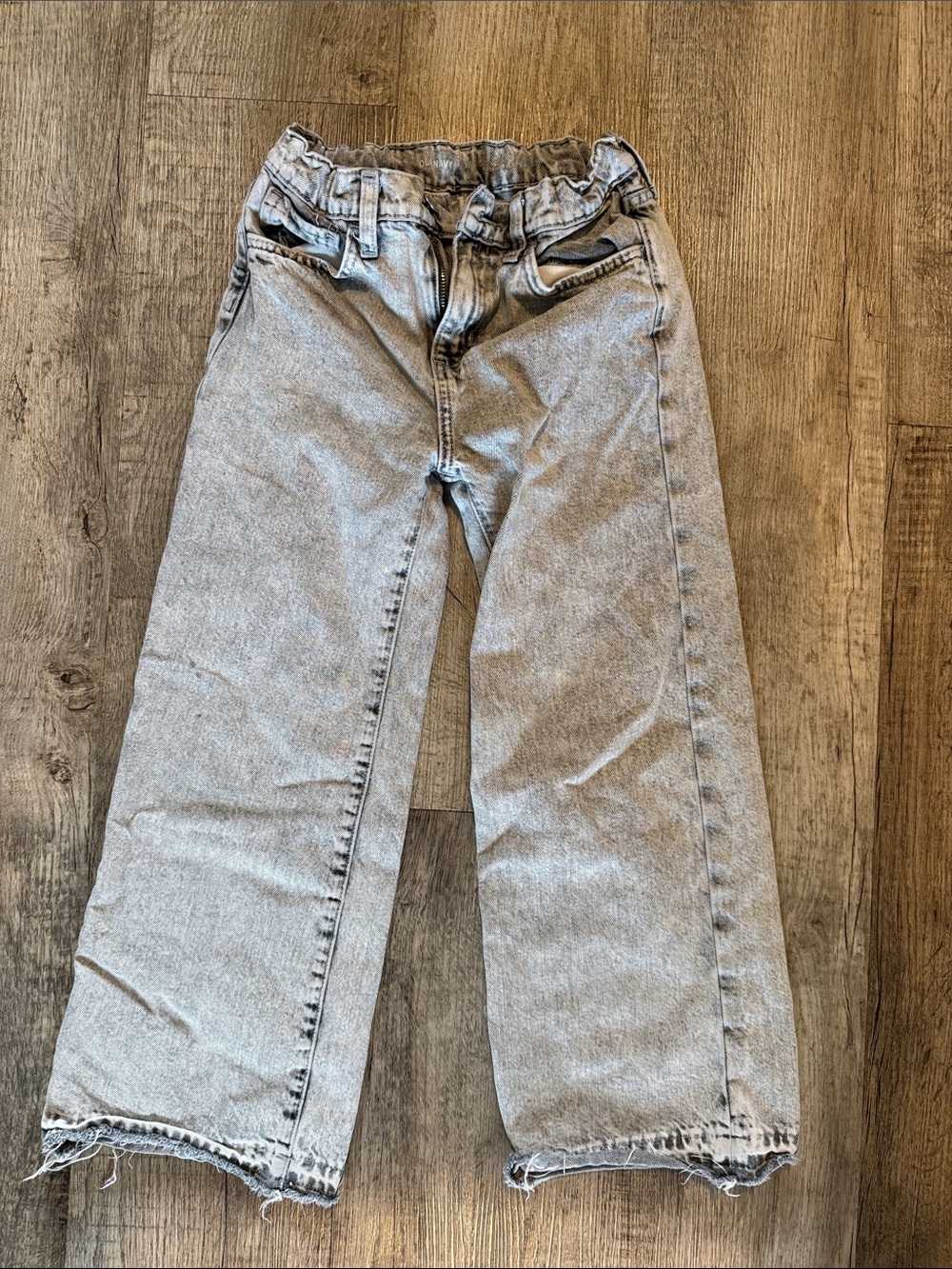 Old Navy Light Gray Straight-Leg Kids Jeans